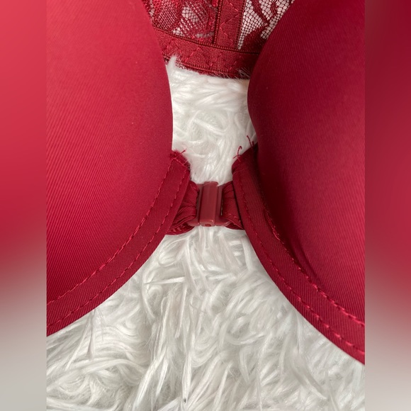 NEW Burgundy padded bra 36B front clasp - Picture 2 of 8